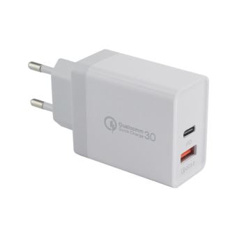 Prise secteur USB 2 Ports (avec ou sans câble)